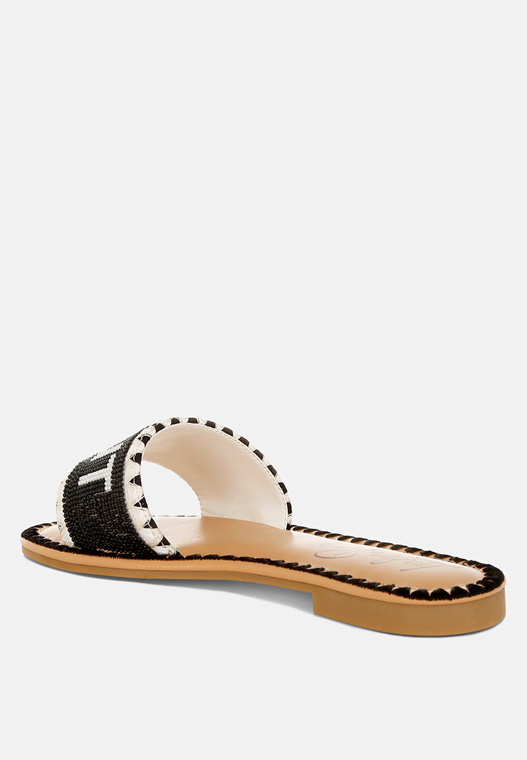Getaway Beaded Saint Tropez Flat Slip Ons