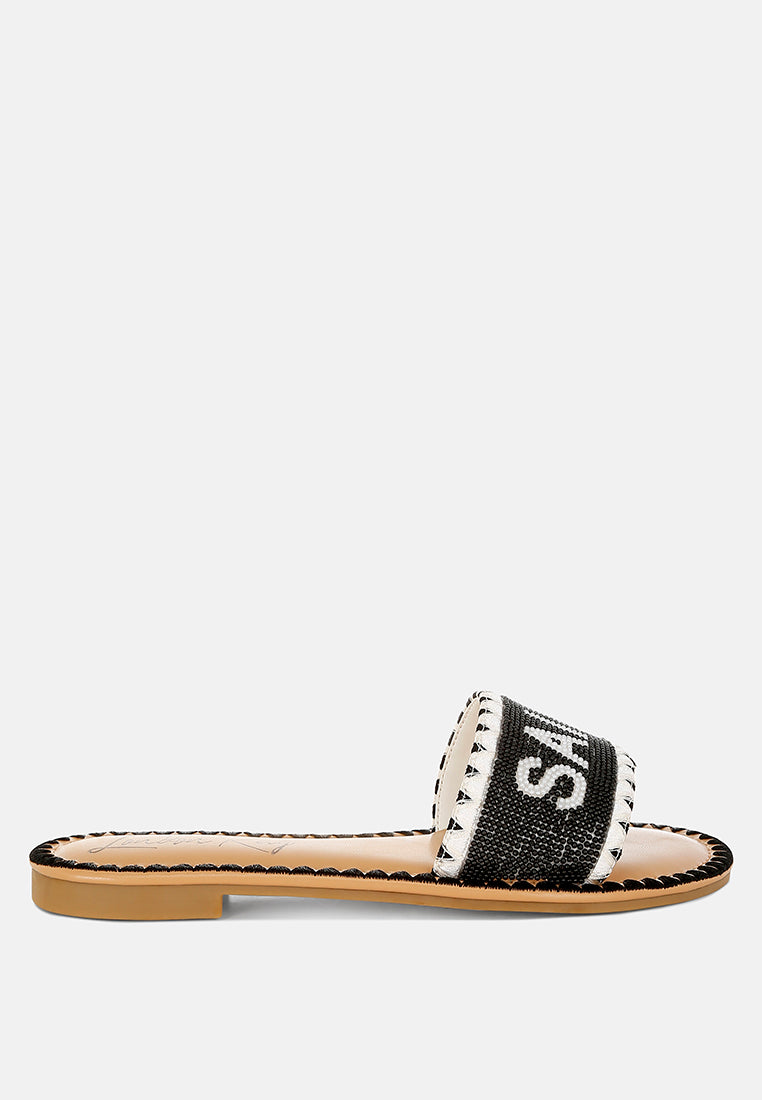 Getaway Beaded Saint Tropez Flat Slip Ons