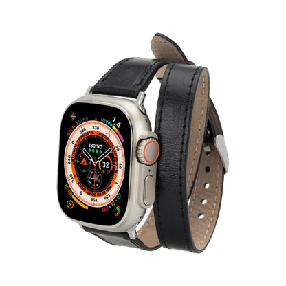 Vail Double Tour Leather Bands for Apple Watch 9, Ultra 2 and SE
