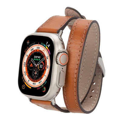 Vail Double Tour Leather Bands for Apple Watch 9, Ultra 2 and SE