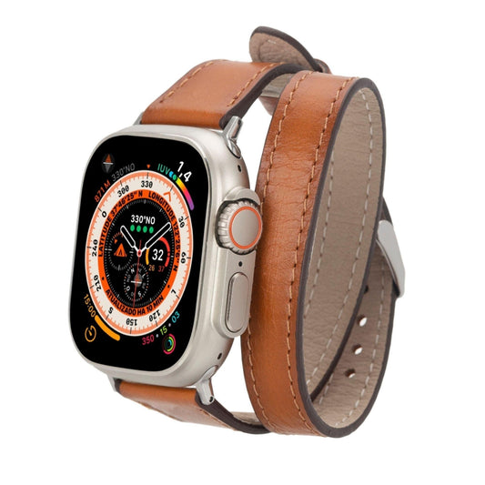 Vail Double Tour Leather Bands for Apple Watch 9, Ultra 2 and SE