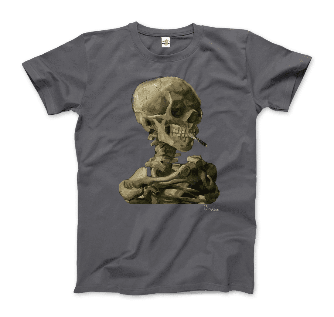 Van Gogh Skull of a Skeleton with Burning Cigarette 1886 t-shirt