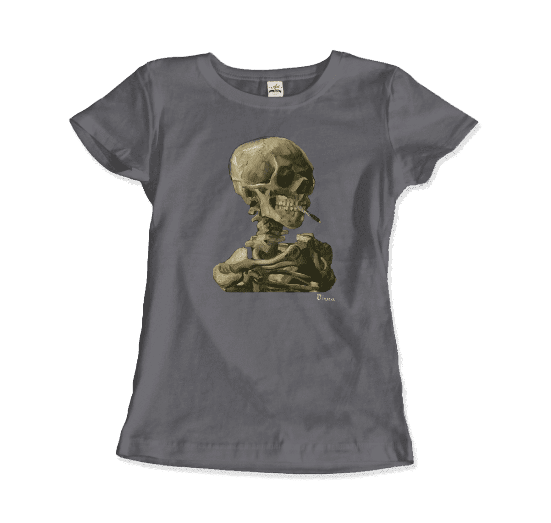 Van Gogh Skull of a Skeleton with Burning Cigarette 1886 t-shirt