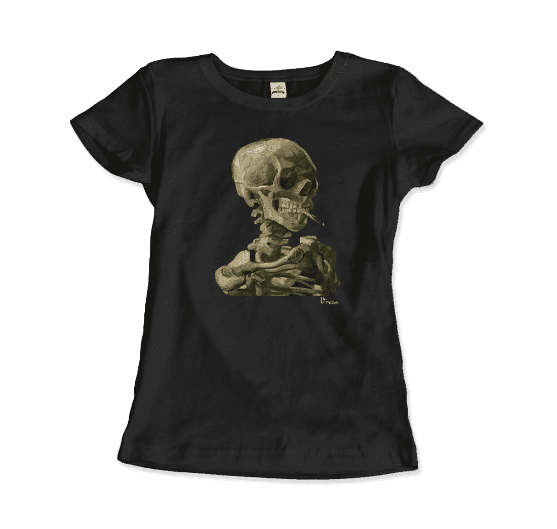 Van Gogh Skull of a Skeleton with Burning Cigarette 1886 t-shirt
