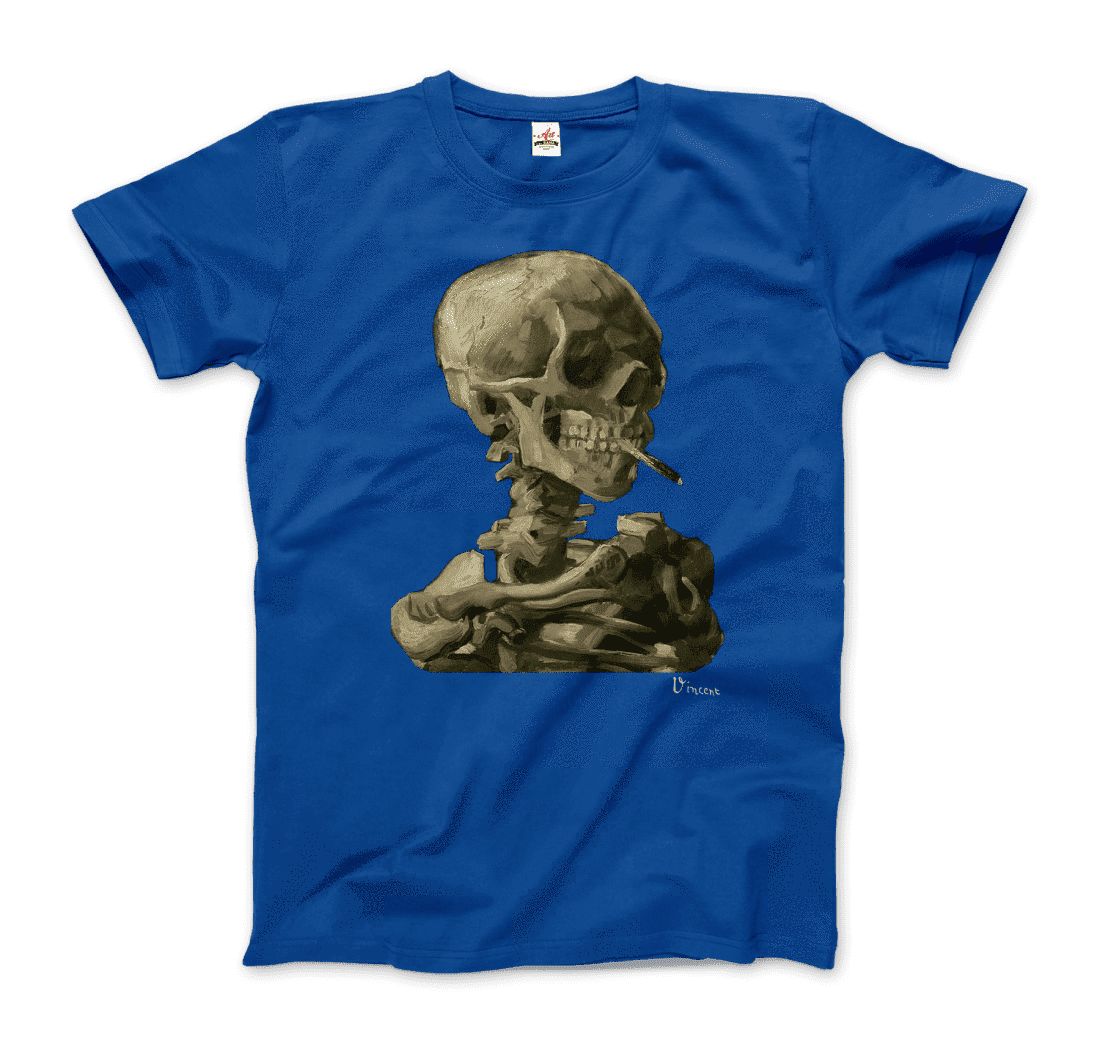 Van Gogh Skull of a Skeleton with Burning Cigarette 1886 t-shirt
